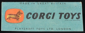 Corgi toys 209 riley pathfinder police car ee4 booklet