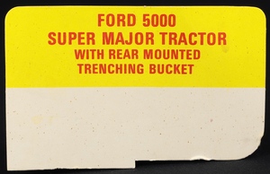 Corgi toys 72 ford 5000 super major tractor trenching bucket ee36 card