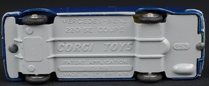 Corgi toys 253 mercedes coupe ee77 base