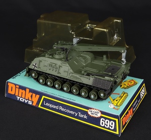 Dinky toys 699 leopard recovery tank ee117 back