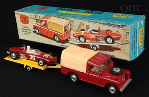 Corgi toys gift set 17 landrover ferrari racing car trailer ee150 front