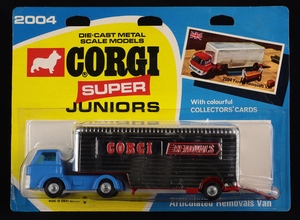 Corgi juniors 2004 articulated removals van ee156 front