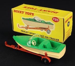 Dinky toys 796 healey sports boat trailer ee211 back