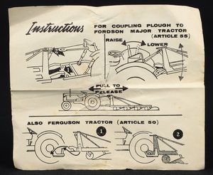 Corgi gift set 18 fordson major tractor plough ee261 leaflet