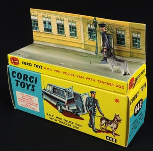 Corgi toys 448 bmc mini police van tracker dog ee266 box