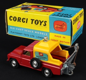 Corgi toys 477 landrover breakdown truck ee305 back