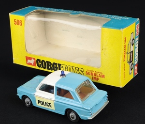Corgi toys 506 police panda sunbeam imp ee327 back