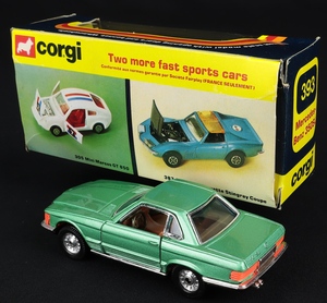 Corgi toys 393 mercedes 350s ee340 back