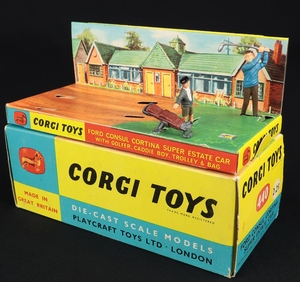 Corgi toys 440 ford consul cortina golfing ee404 card stand