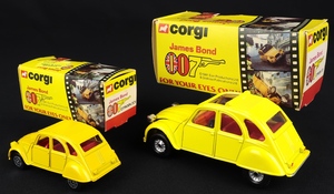Corgi toys 272 james bond 2cv citroen corgi junior ee456 back