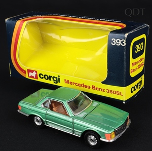 Corgi toys 393 mercedes 350sl ee500 front