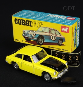 Corgi toys 345 mgc gt competition ee534 front