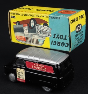 Corgi toys 421 bedford 12 cwt van evening standard ee539 back