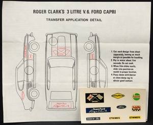 Corgi toys 303 roger clark's ford capri ee573 leaflet