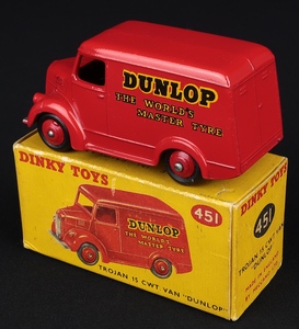 Dinky toys 451 trojan van dunlop ee600 back