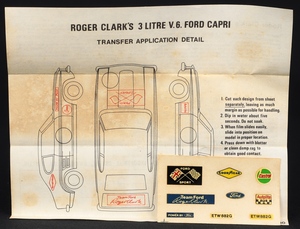 Corgi toys 303 roger clark's ford capri ee606 instructions