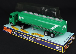 Dinky toys 945 aec fuel tanker esso ee649 back