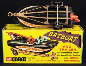 Corgi toys 107 batboat trailer ee651 base
