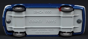 Corgi toys 315 simca 1000 competition cc434 base