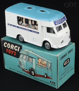 Corgi toys 413 smith's karrier bantam mobile butcher's van ee685 front