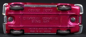 Corgi toys 310 chevrolet corvette sting ray ee688 base