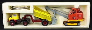 Corgi toys gift set 2 unimog 406 goose dumper priestman cub shovel ee689 contents