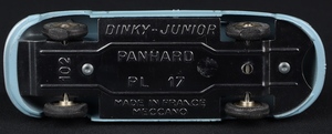 French dinky junior 102 pl 17 panhard ee690 base