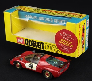 Corgi toys 344 ferrari 206 dino sport ee715 back