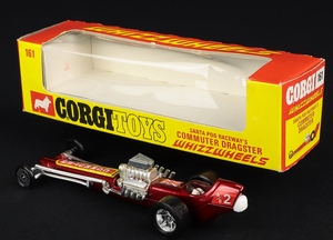 Corgi toys 161 santa pod raceway's commuter dragster ee716 back