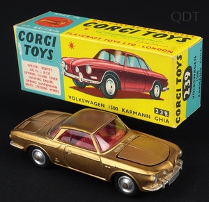 Corgi toys 239 vw karmann ghia ee723 front