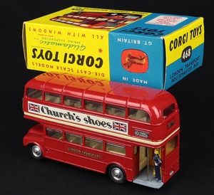 Corgi toys 468 church's shoes routemaster bus ee736 back