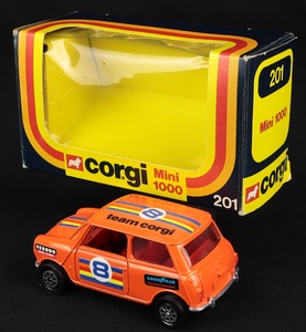 Corgi toys 201 mini 1000 team corgi ee746 back