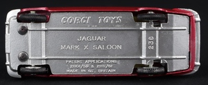 Corgi toys 238 jaguar mark x ee754 base