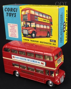 Corgi toys 468 london transport routemaster bus house of lords gin ee860 front
