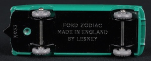 Matchbox models 33a ford zodiac ee874 base
