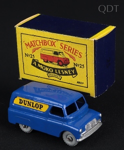 Matchbox models 25a dunlop bedford van ee877 front