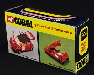 Corgi toys 204 mini minor ee884 back