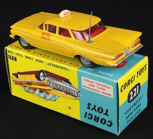 Corgi toys 221 chevrolet new york taxi cab ee896 back