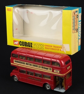 Corgi toys 468 routemaser bus london motor show ee944 back