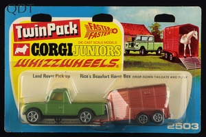 Corgi juniors twin pack 2503  land rover pick up horse box ee948 front