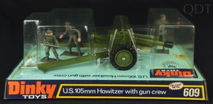 Dinky toys 609 us 105mm howitzer gun crew ee987 front