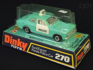 Dinky toys 270 ford escort panda police car ff17 front