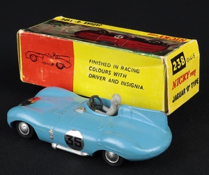 Nicky dinky toys 238 d type jaguar ff182 back