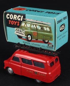 Corgi toys 405 bedford fire tender ee898 back