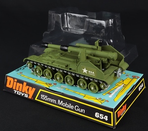 Dinky toys 654 155mm mobile gun ff261 back