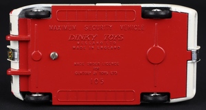 Dinky toys 105 maximum security vehicle ff295 base