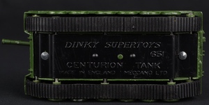 Dinky supertoys 651 centurion tank ff302 base