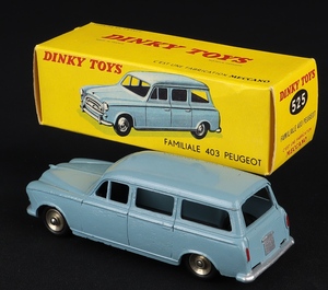 French dinky toys 525 peugeot 403 familiale ff311 back