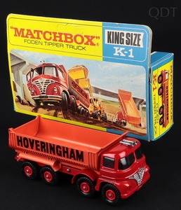 Matchbox kingsize k1 foden tipper truck hoveringham ff359 front