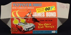 Corgi toys 336 james bond's toyota ff390 plinth